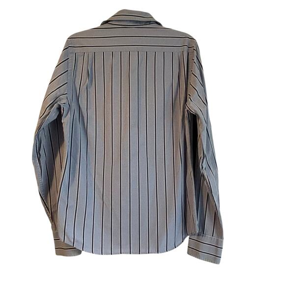 Abercrombie & Fitch Shirt Mens Size M Striped Muscle Button Collar Logo Office - Picture 6 of 9